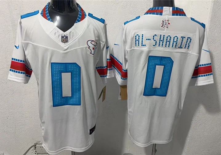 Men's Houston Texans #0 Azeez Al-Shaair White 2026 F.U.S.E Rivalries Collection Limited Jersey