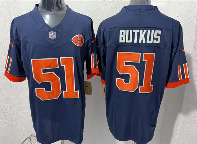 Mens Chicago Bears Retired Player #51 Dick Butkus Navy 2026 F.U.S.E Rivalries Collection Limited Jersey