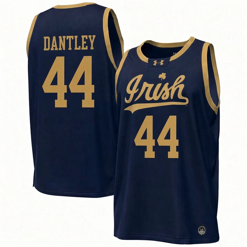 Notre Dame Fighting Irish Retired Player #44 Adrian Dantley Navy Irish College Basketball Game Jersey