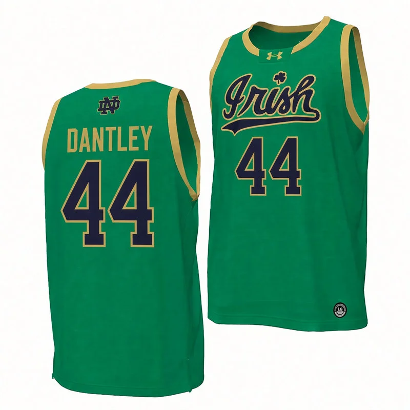 Notre Dame Fighting Irish Retired Player #44 Adrian Dantley Green Irish Basketball Game Jersey