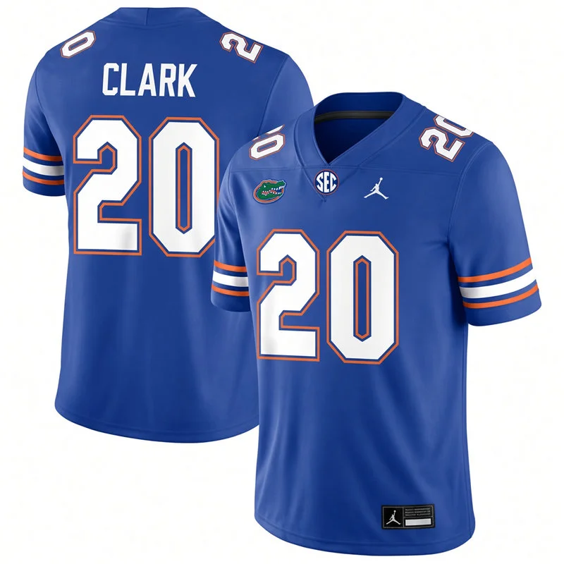 Florida Gators #20 Duke Clark 2026 Royal Football Game Jersey Florida Gators #20 Duke Clark 2026 Royal Football Game Jersey