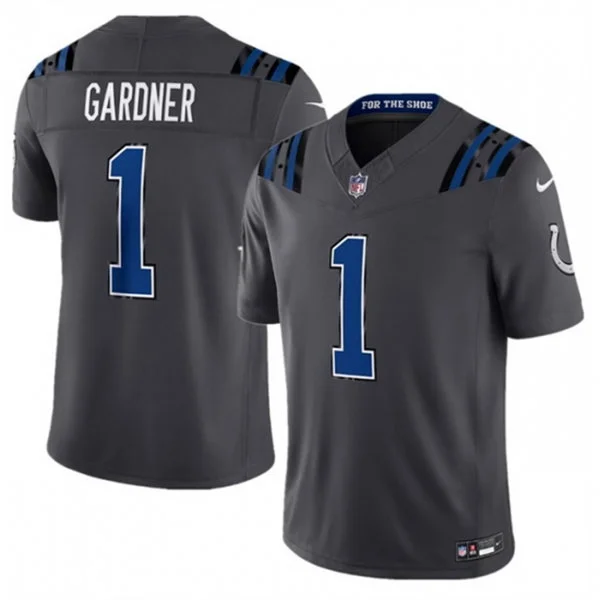 Mens Indianapolis Colts #1 Sauce Gardner Anthracite 2026 F.U.S.E Rivalries Collection Limited Jersey