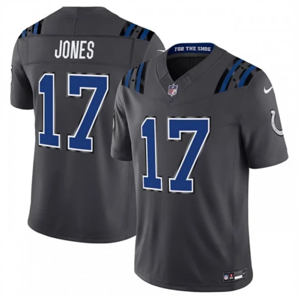 Mens Indianapolis Colts #17 Daniel Jones Anthracite 2026 F.U.S.E Rivalries Collection Limited Jersey