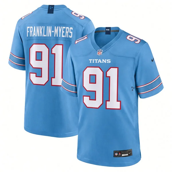 Mens Tennessee Titans #91 John Franklin-Myers Nike 2026 Light Blue Vapor F.U.S.E. Limited Jersey
