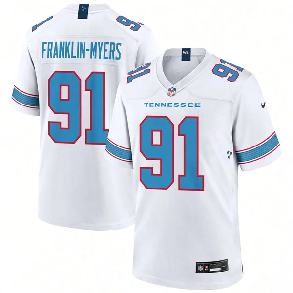 Mens Tennessee Titans #91 John Franklin-Myers Nike 2026 White Vapor F.U.S.E. Limited Jersey