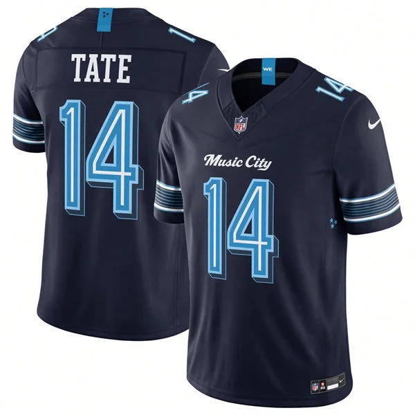 Mens Tennessee Titans #14 Carnell Tate Navy 2026 F.U.S.E Rivalries Collection Limited Jersey
