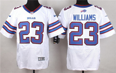 Men's Buffalo Bills #23 Aaron Williams Nike White Elite Jersey