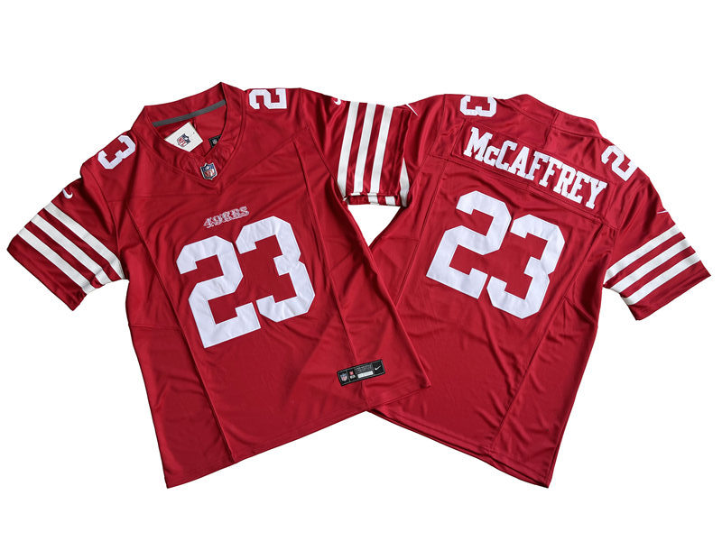 Men's San Francisco 49ers #23 Christian McCaffrey Nike Scarlet F.U.S.E. Vapor Limited Jersey