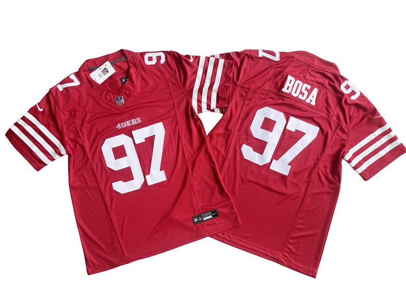 Men's San Francisco 49ers #97 Nick Bosa Nike Scarlet F.U.S.E. Vapor Limited Jersey