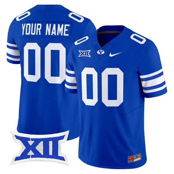 BYU Cougars Custom Nike 2025 XII Royal College Football Jersey