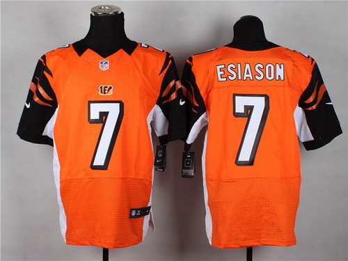 Men's Cincinnati Bengals #7 Boomer Esiason Orange Nik Elite Jersey