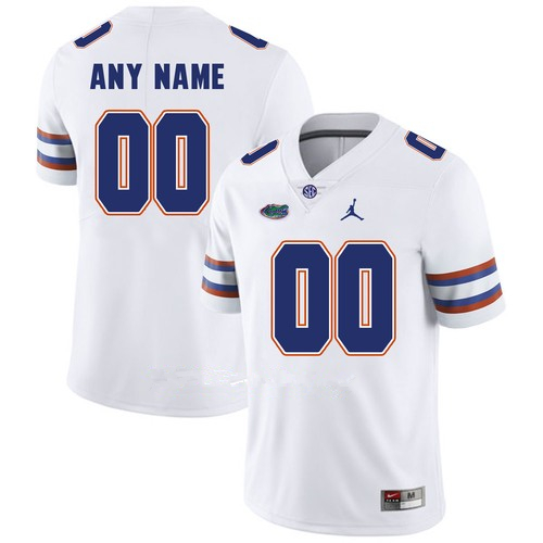 Florida Gators Custom Jordan Brand White Football Game Jersey