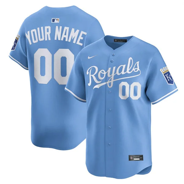 Kansas City Roya Custom Nike Light Blue Alternate Limited Jersey