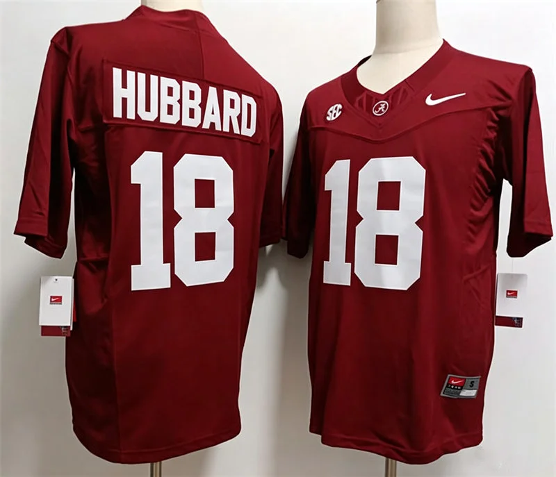 Mens Youth Alabama Crimson Tide #18 Bray Hubbard Maroon College Football Game Jersey