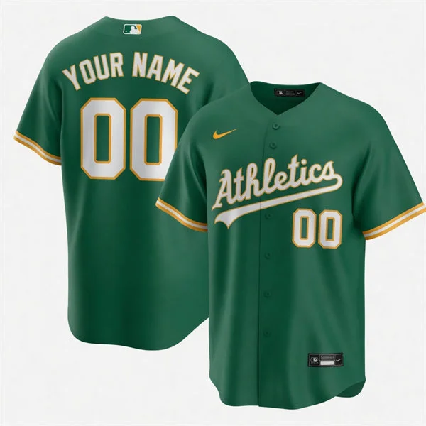 Athletics Custom Nike 2026 Green Alternate Limited Jersey