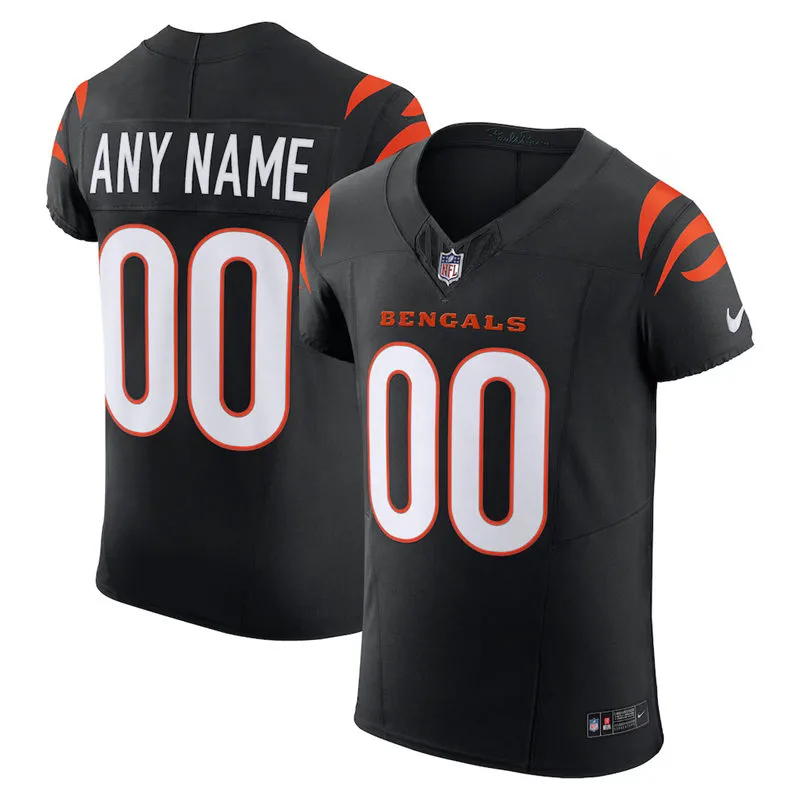 Cincinnati Bengals Custom Nike Black Team Color Vapor F.U.S.E. Limited Jersey