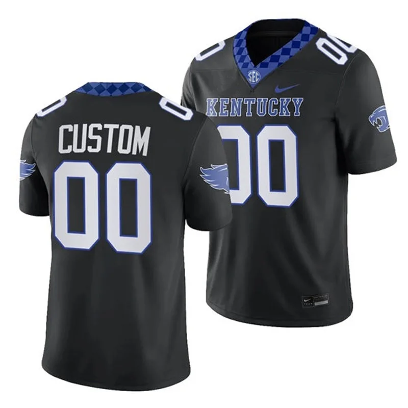Kentucky Wildcats Custom Black Alternate Football Uniform Jersey