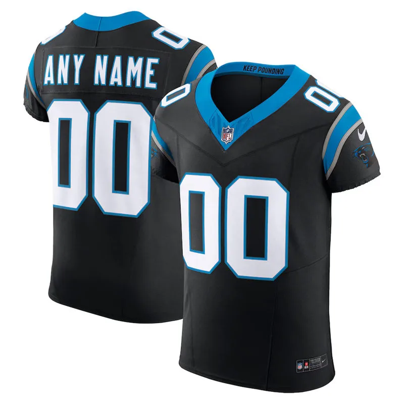 Carolina Panthers Customized Nike Black Vapor F.U.S.E. Limited Jersey