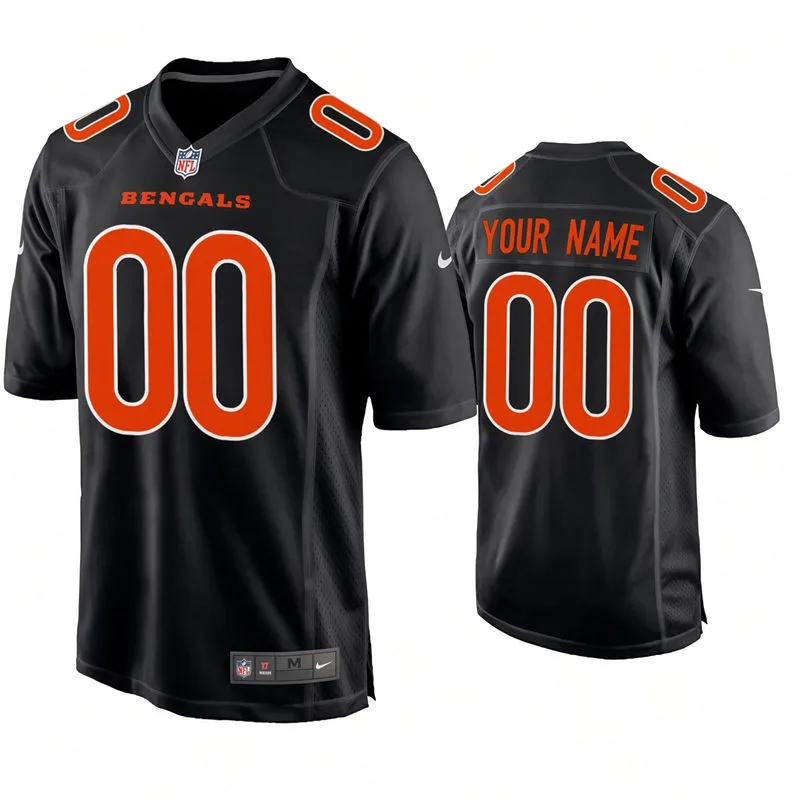 Cincinnati Bengals Custom Nike Black Fashion Vapor F.U.S.E. Limited Jersey