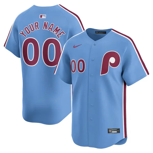 Philadelphia Phillies Custom Nike Light Blue Alternate Limited Jersey