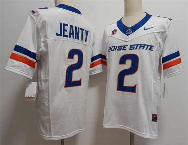 Mens Boise State Broncos #2 Ashton Jeanty Nike 2024 White College Football Game Jersey Mens Boise State Broncos #2 Ashton Jeanty Nike 2024 White College Football Game Jersey