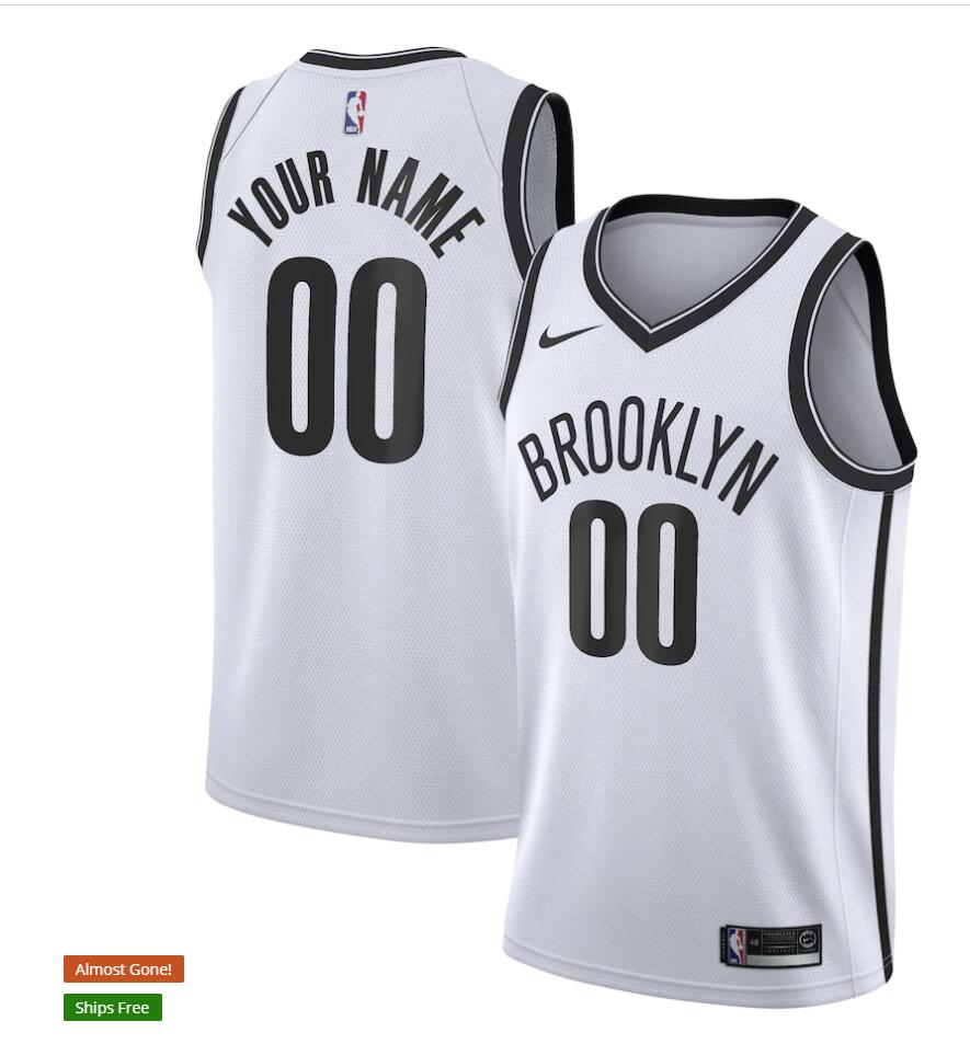 Brooklyn Nets Customized Nike White Association Edition Jersey