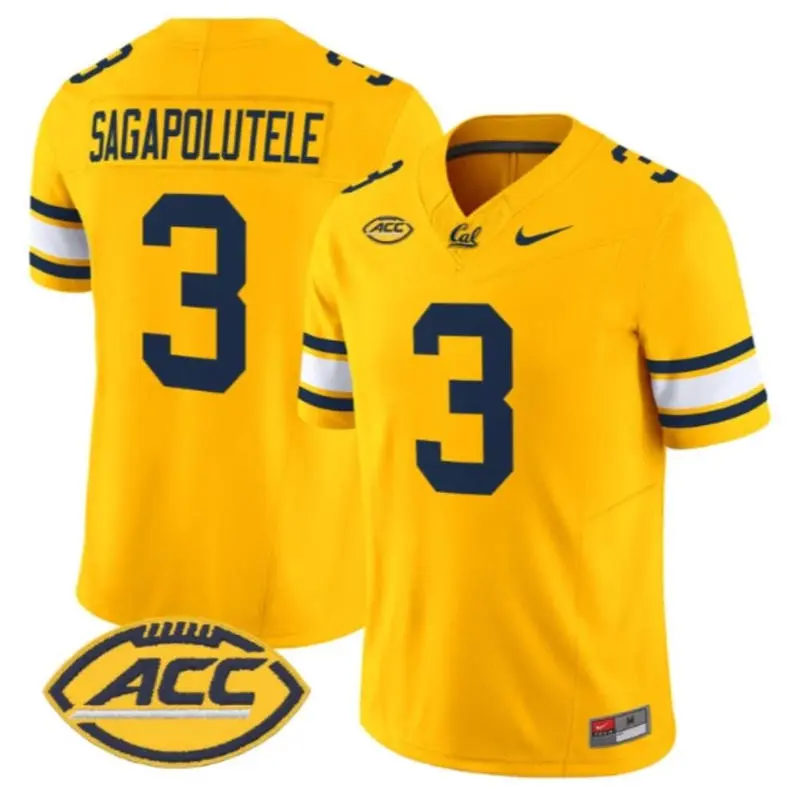 California Golden Bears #3 Jaron-Keawe Sagapolutele 2026 ACC Gold Football Game Jersey California Golden Bears #3 Jaron-Keawe Sagapolutele 2026 ACC Gold Football Game Jersey