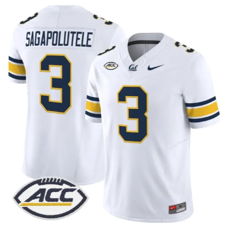 California Golden Bears #3 Jaron-Keawe Sagapolutele 2026 ACC White Football Game Jersey