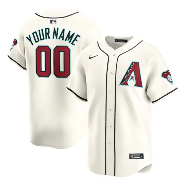 Mens Youth Arizona Diamondbacks Custom Nike 2024 Home Cream Vapor Premier Elite AVNET Patch Jersey