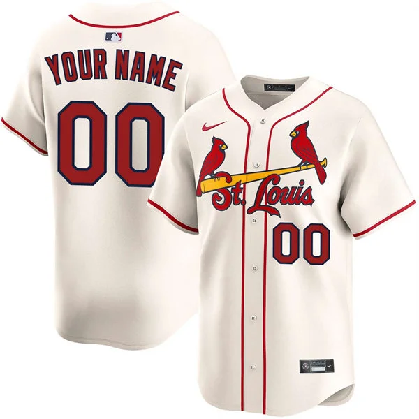 St.Louis Cardinals Custom Cream Alternate Personalized Limited Jersey