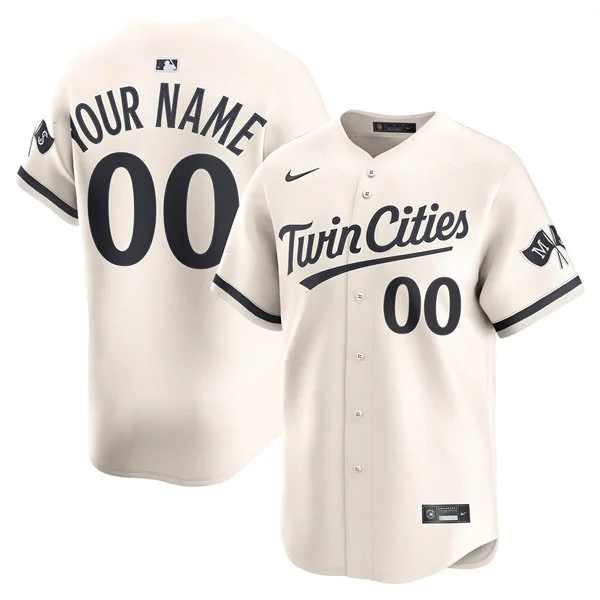 Minnesota Twins Custom Nike Cream Alternate  Limited Jersey