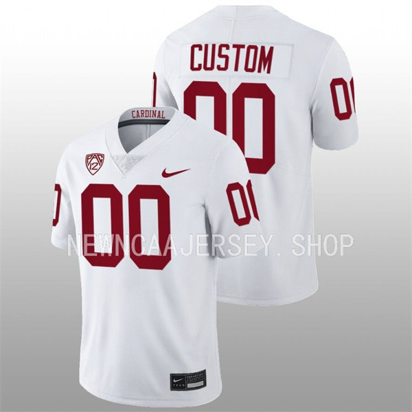 Mens Standford Cardinal Custom Nike White NCAA College Football Jersey