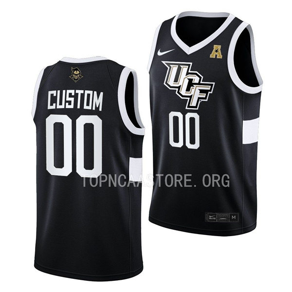 Men's Youth UCF Knights Custom Nike 2022 Black College Basketball Jersey