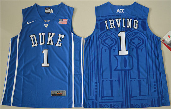 Men's Duke Blue Devils #1 Kyrie Irving V Neck Nike Blue Elite Basketball Jersey Men's Duke Blue Devils #1 Kyrie Irving V Neck Nike Blue Elite Basketball Jersey