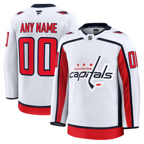 Womens Washington Capitals Custom Fanatics Away White Premium Jersey
