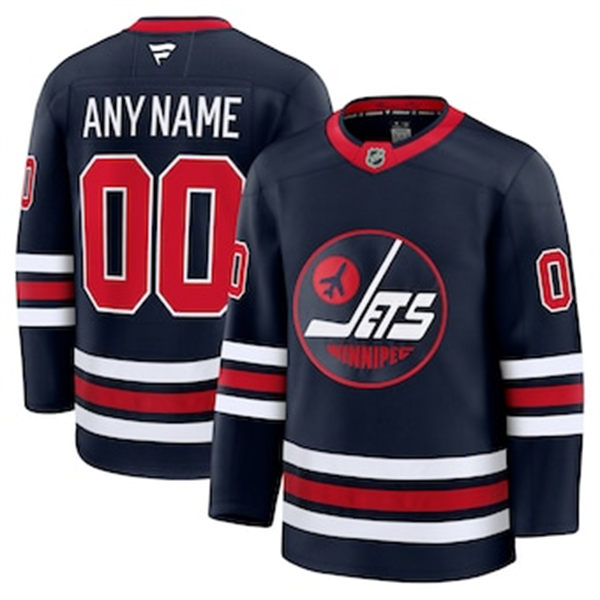 Women's Winnipeg Jets Custom Fanatics Navy Alternate Reverse Retro 2.0 Premier Jersey
