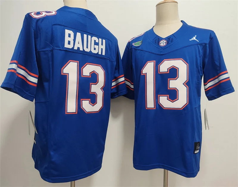 Florida Gators #13 Jadan Baugh 2025 Royal Football Game Jersey