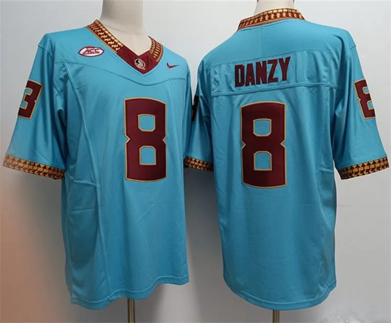 Florida State Seminoles #8 Micahi Danzy Nike 2026 Turquoise Alternate Football Jersey