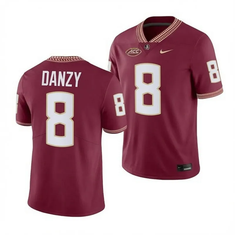 Florida State Seminoles #8 Micahi Danzy Nike 2026 Garnet Football Game Jersey