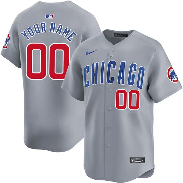 Chicago Cubs Custom Nike Gray Road Limited Jersey