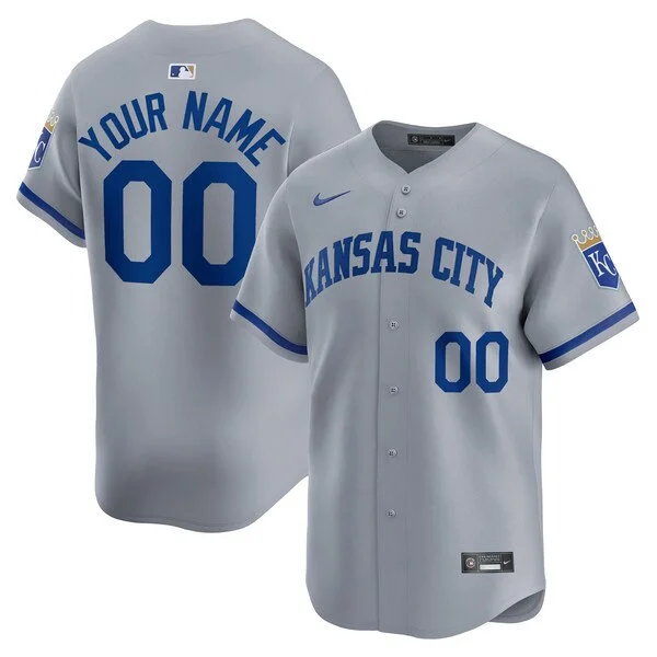 Kansas City Roya Custom Nike Gray Road Limited Jersey