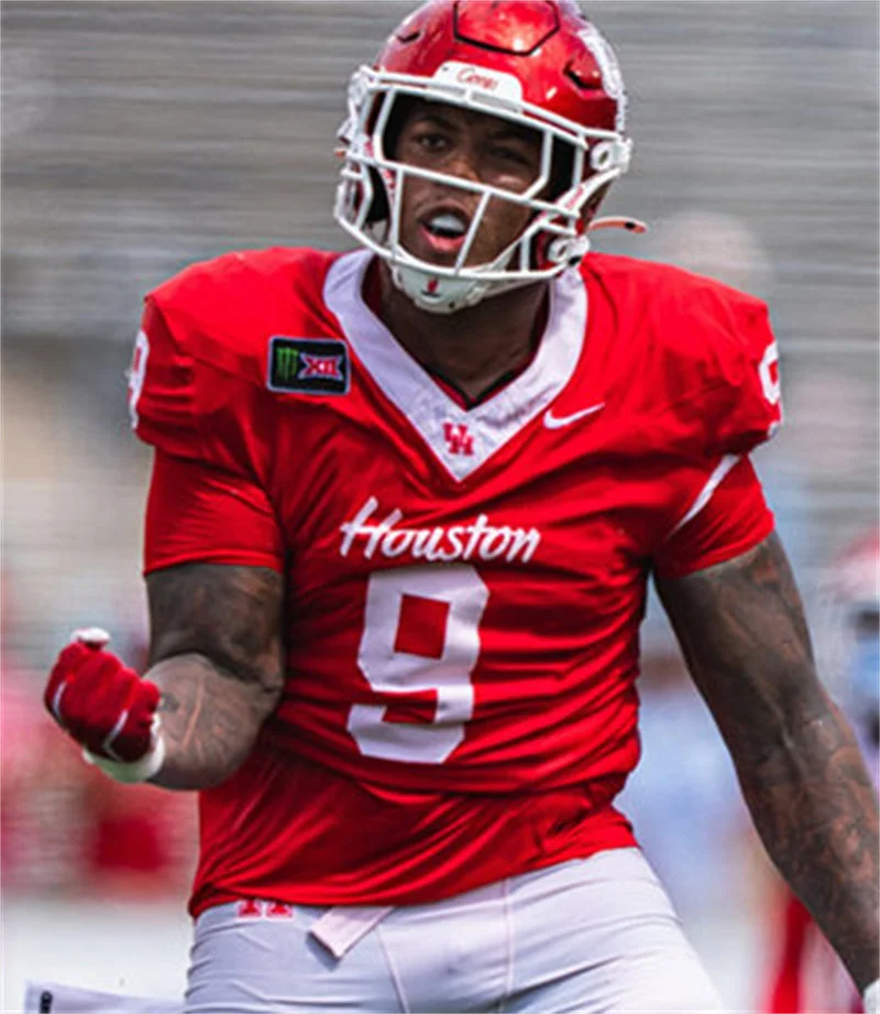 Houston Cougars #9 Patrick Overmyer 2026 Red Football Game Jersey