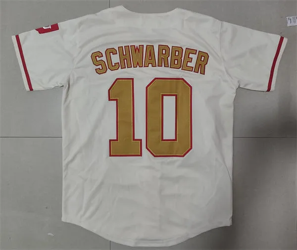 Indiana Hoosiers #10 Kyle Schwarber 2025 Cream College Baseball Game Jersey Indiana Hoosiers #10 Kyle Schwarber 2025 Cream College Baseball Game Jersey