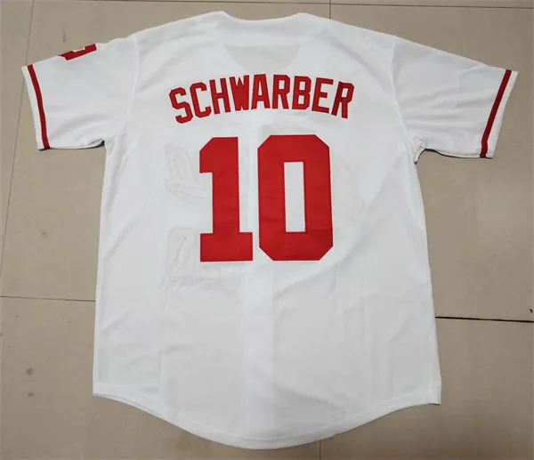 Indiana Hoosiers #10 Kyle Schwarber 2025 White College Baseball Game Jersey Indiana Hoosiers #10 Kyle Schwarber 2025 White College Baseball Game Jersey