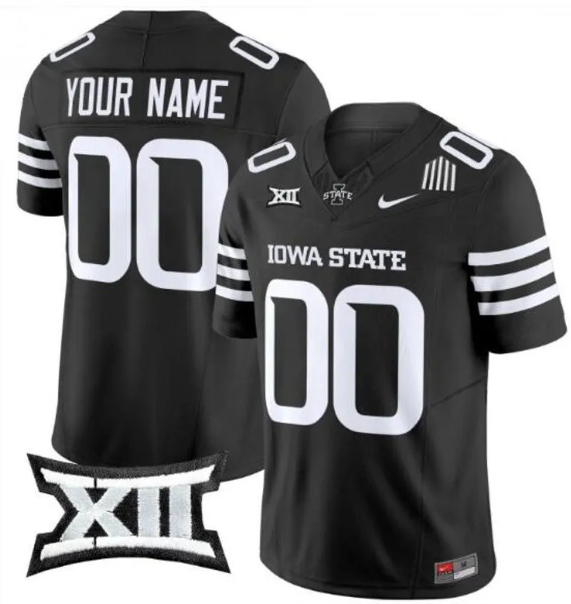 Iowa State Cyclones Custom Nike 2026 Black College Football Game Jersey