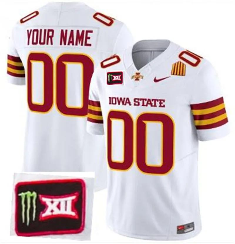 Iowa State Cyclones Custom Nike 2026 White College Football Game Jersey