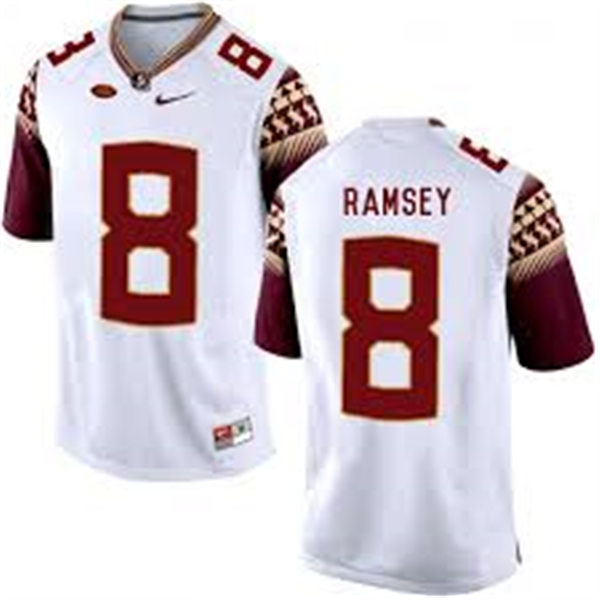 Men's Florida State Seminoles #8 Jalen Ramsey Nike White Stitched NCAA College Football Jersey Men's Florida State Seminoles #8 Jalen Ramsey Nike White Stitched NCAA College Football Jersey