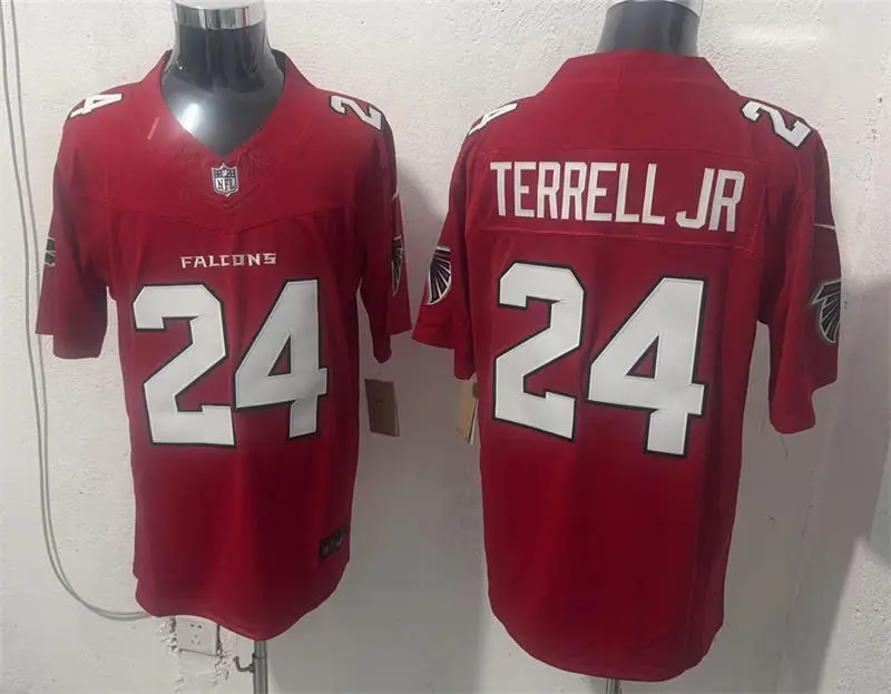 Men's Atlanta Falcons #24 A.J. Terrell Jr Nike 2026 Red Alternate Vapor F.U.S.E. Limited Jersey
