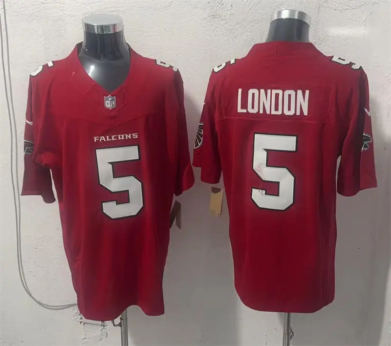 Men's Atlanta Falcons #5 Drake London Nike 2026 Red Alternate Vapor F.U.S.E. Limited Jersey