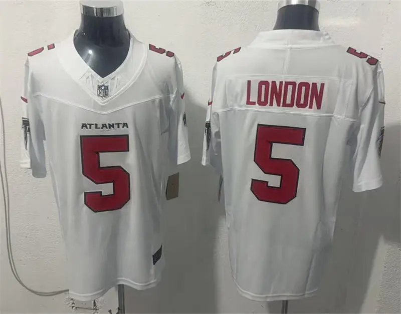 Men's Atlanta Falcons #5 Drake London Nike 2026 White Vapor F.U.S.E. Limited Jersey